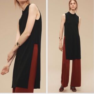 Wilfred Aritzia Rubel tunic length side slit sweater